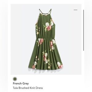 🌻NWT🌻 French Grey  Green & Pink Floral Sleeveless Sundress - XS